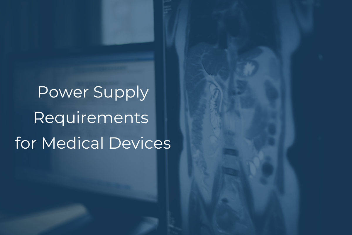 Imaging device with text overlay - Power supply requirements for medical devices